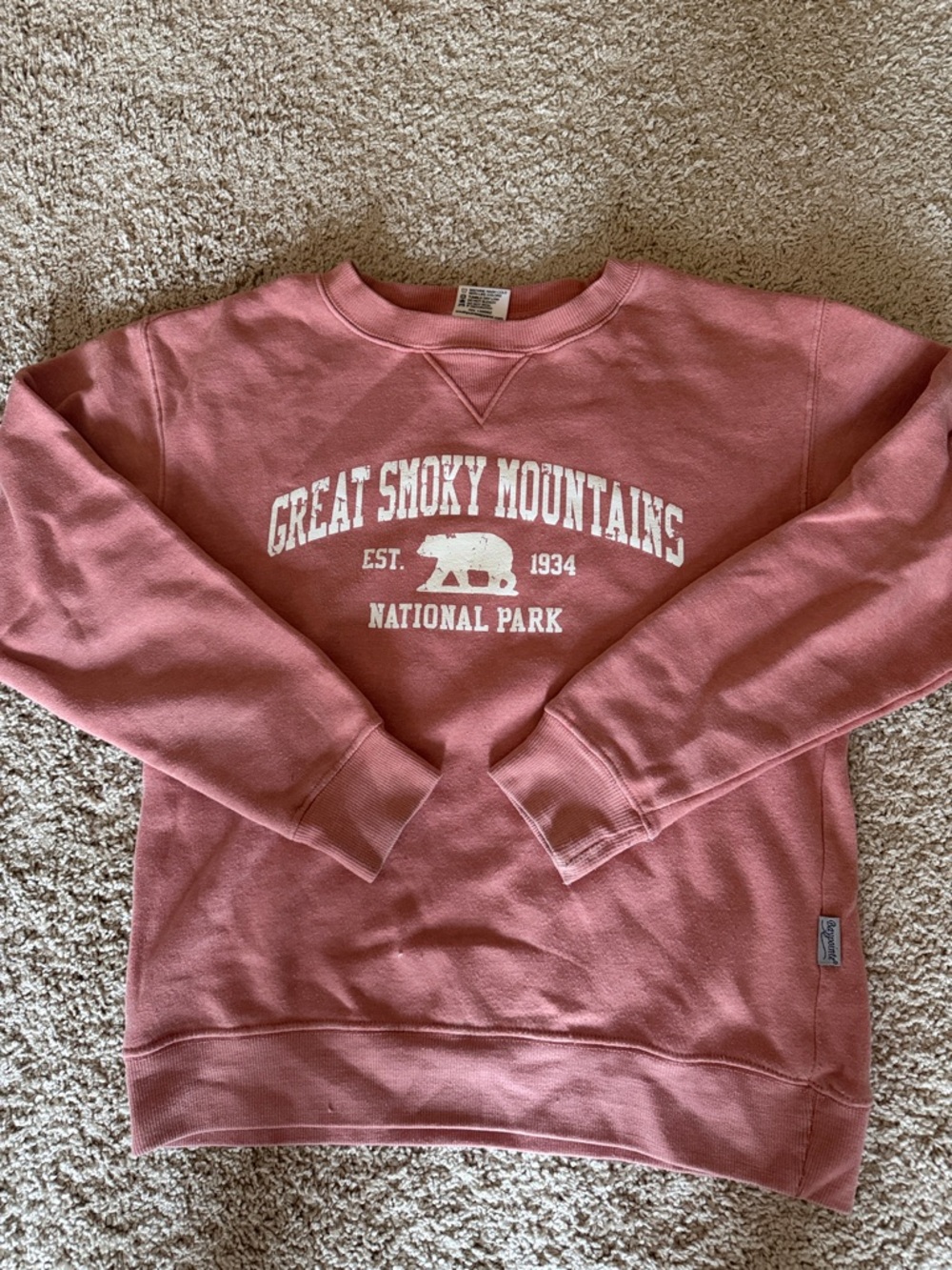 Great Smoky Mountains Graphic Crewneck Sweatshirt - Dusty Rose